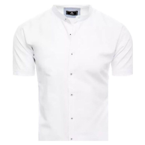 D Street Pánská košile s krátkým rukávem Tiktanil bílá Bílá