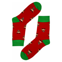 Pánské vánoční ponožky Sob Rudolf červená