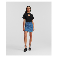 Sukně karl lagerfeld monogram jcq denim skirt modrá