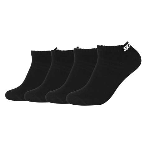 Skechers Dámské / Pánské ponožky, 4 kusy (černá nízká)