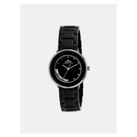Černé dámské hodinky s keramickým páskem Paris Hilton
