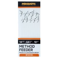 Mikbaits method feeder návazce se zapichovacím hrotem 10ks - velikost 14