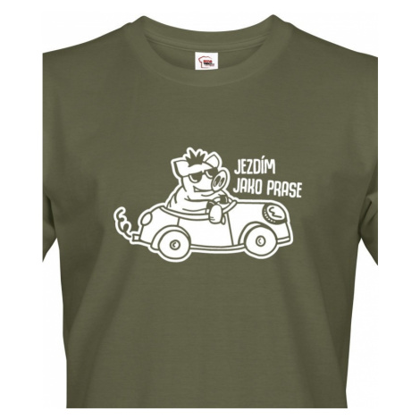 Pánské tričko Jezdím jako prase - ideální dárek pro každého řidiče BezvaTriko