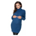 Modrý těhotenský pulovr 40042