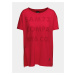 Červené dámské volné tričko s potiskem SAM 73