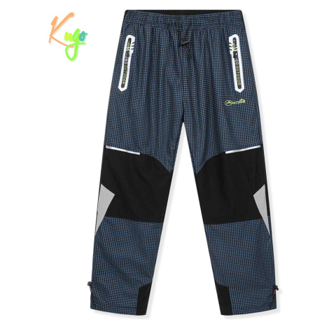 Chlapecké zateplené outdoorové kalhoty KUGO C8861, petrol / signální výšivka Barva: Petrol