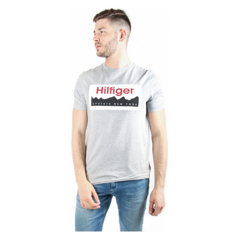 Tommy Hilfiger pánské šedé tričko Label