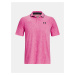 Růžové pánské žíhané sportovní polo tričko Under Armour Iso-Chill