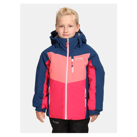 Růžovo-modrá holčičí lyžařská bunda Kilpi Valera-JG