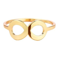 STYLE4 Prsten se symbolem nekonečna, zlatá ocel