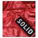 Červená prošívaná bunda s kapucí (B8082-4)