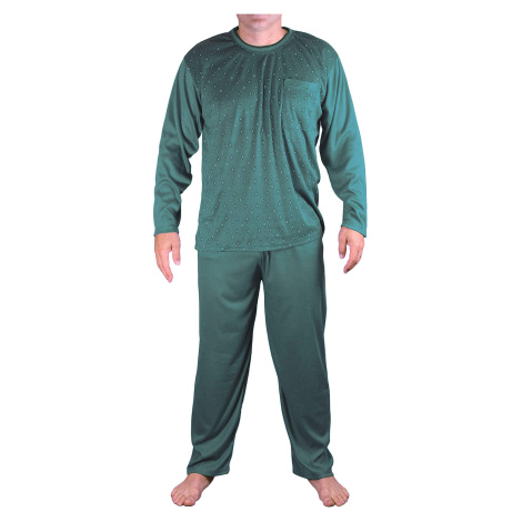Oleg pánské pyžamo dlouhý rukáv V2122 zelená