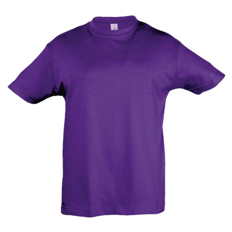 SOĽS Regent Kids Dětské triko s krátkým rukávem SL11970 Dark purple SOL'S