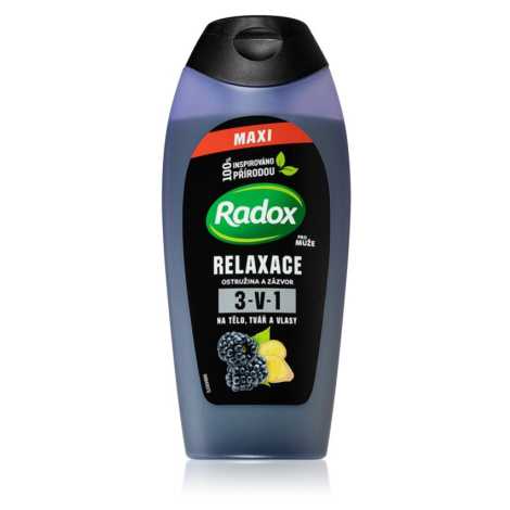 Radox Men Feel Wild sprchový gel na obličej, tělo a vlasy pro muže 400 ml