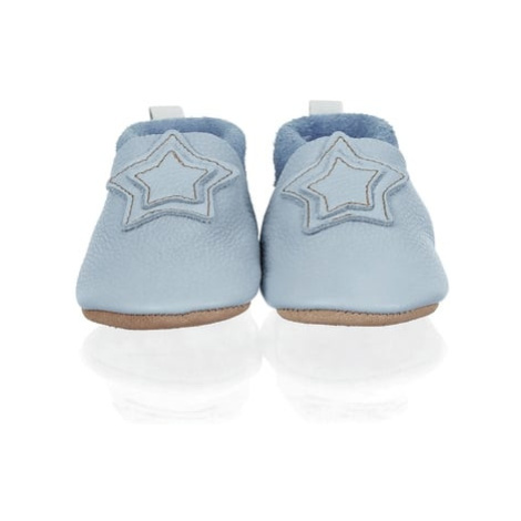 Sterntaler Dětská prolézací kožená obuv světle modrá