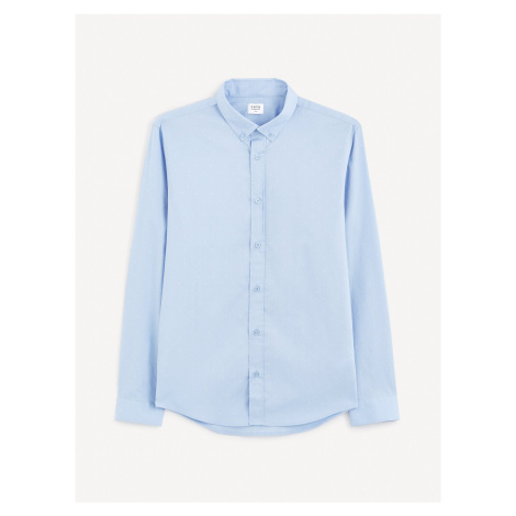 Světle modrá pánská košile Celio Gaop