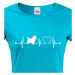 Dámské tričko Westík tep - skvělý dárek na narozeniny pro majitele psů