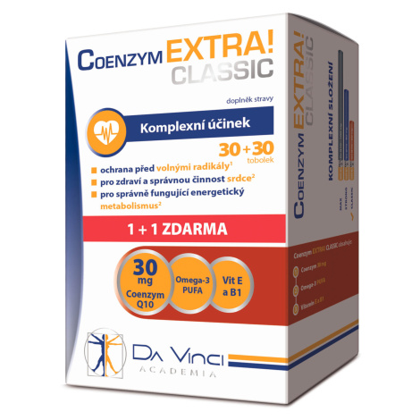 Coenzym Classic 30 mg DaVinci 60 tobolek Coenzym EXTRA!