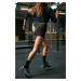 Trendyol Black Recovery Waist Reflexní potisk Detailní Extra Krátké Pletené Sportovní Šortky Leg