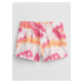 GAP Dětské kraťasy print knit shorts Růžová