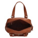 Beagles Hnědý malý kožený batoh „Themis“ 5L
