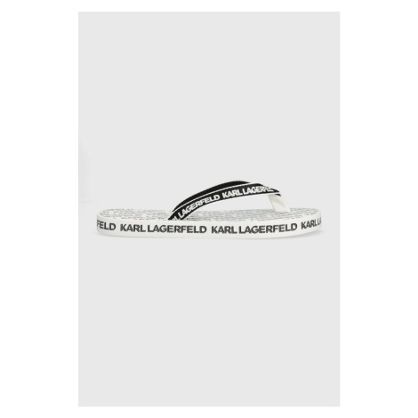 Žabky Karl Lagerfeld KOSTA MNS pánské, bílá barva, KL71003