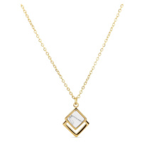 Vuch Originální pozlacený náhrdelník s mramorem Gold Miriss