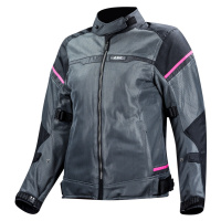 Dámská moto bunda LS2 Riva Black Dark Grey Pink černá/tmavě šedá/růžová