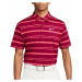 Nike Dri-Fit Tour Mens Polo Shirt Stripe Noble Red/Ember Glow/White