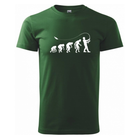 Tko tričko evoluce rybáře zelené
