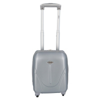 Malý příruční cestovní plastový kufr Sonrado, stříbrná