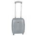 Malý příruční cestovní plastový kufr Sonrado, stříbrná