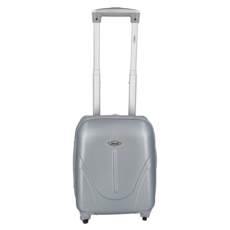 Malý příruční cestovní plastový kufr Sonrado, stříbrná RGL