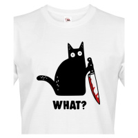 Pánské triko s kočkou What - ideální triko pro milovníky koček