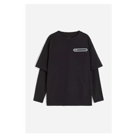 H & M - Sportovní tričko z materiálu DryMove™ 2 kusy - černá H&M