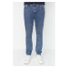 Trendyol Men's Blue Relax Fit Elastic Waist Jeans