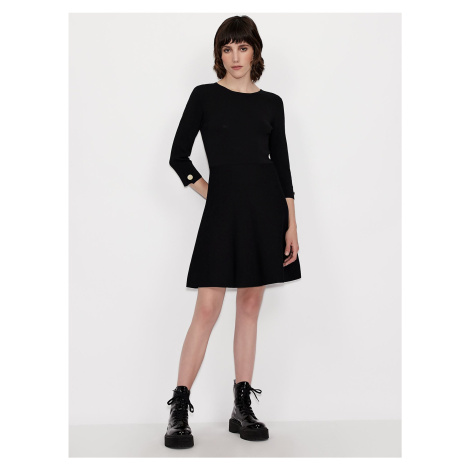 Černé svetrové šaty Armani Exchange