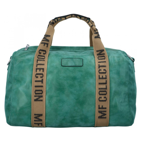 Cestovní dámská koženková kabelka Gita, modrozelená MaxFly