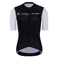 HOLOKOLO Cyklistický dres s krátkým rukávem - VIBES LADY - bílá/černá