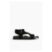 H & M - Semišové sandálky - černá