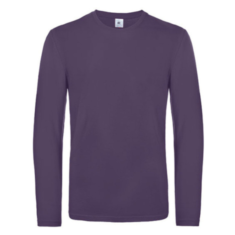 B&amp;C Pánské tričko s dlouhým rukávem TU07T Urban Purple B&C
