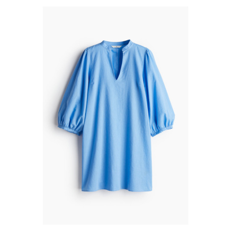 H & M - Šaty z lněné směsi - modrá H&M