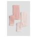 H & M - Žebrované punčocháče's odhalenými chodidly 2 kusy - růžová