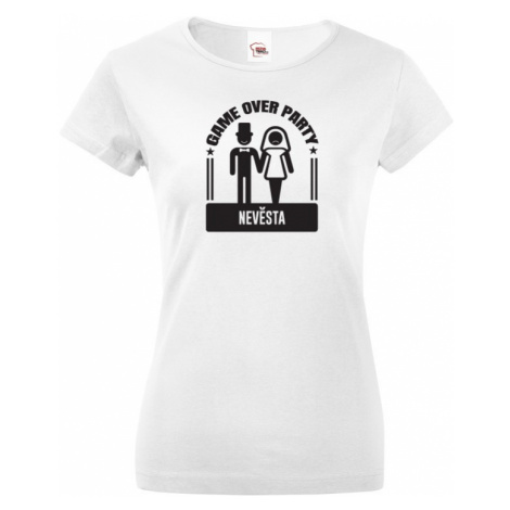 Dámské tričko na rozlučkovou párty Game over - ideální na rozloučení se svobodou BezvaTriko