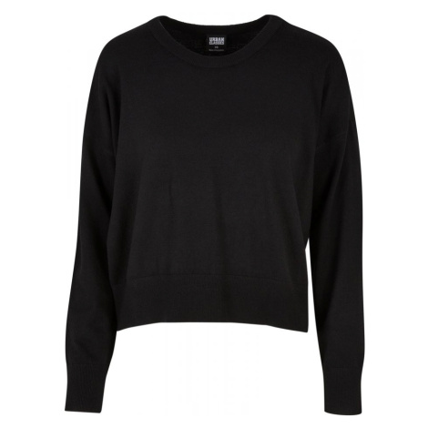 Ladies EcoVero Oversized Basic Sweater - black Urban Classics