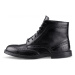 Vasky Brogue High Black - Pánské kožené kotníkové boty černé - jarní / podzimní obuv Flexiko čes