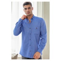 G723 DEWBERRY MEN'S SHIRT-BLUE-1