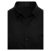 Pánská jednobarevná černá košile Dstreet DX2494