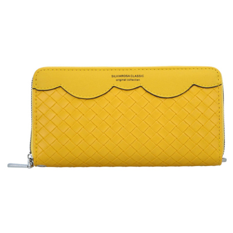 Dámská koženková pouzdrová peněženka Dar, žlutá Silvia rosa
