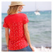 Blancheporte Tuniské tričko s potiskem květin červená
